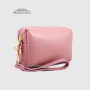 Косметичка женская GIADA PELLE 0027 Кожаная на Одно отделение Металлическая фурнитура PINK floater