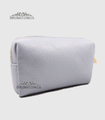 Косметичка женская GIADA PELLE 0027 Кожаная на Одно отделение Металлическая фурнитура L.BLUE floater