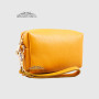 Косметичка женская GIADA PELLE 0027 Кожаная на Одно отделение Металлическая фурнитура MUSTARD floater
