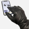 Перчатки мужские кожаные сенсорные PAIDI ANJ-RY-604 ЧерныйKID LEATHER black Размеры 10-12