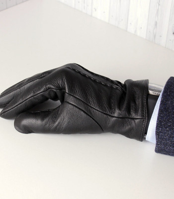 Перчатки мужские BALISA 601 Черные с натуральной кожи оленя DEER BLACK Размеры 10-12