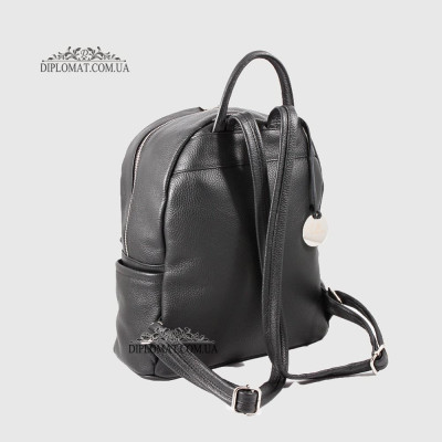 Рюкзак женский Кожаный BELLINI Bruna V0031  BLACK floater Черный