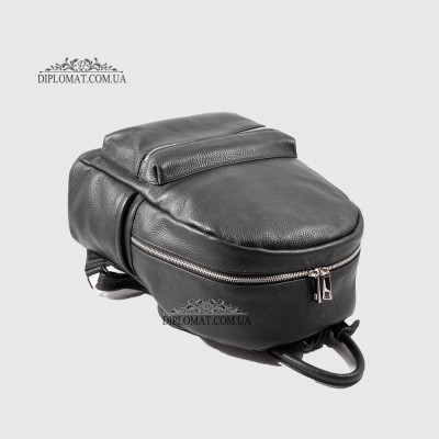 Рюкзак женский Кожаный BELLINI Bruna V0031  BLACK floater Черный