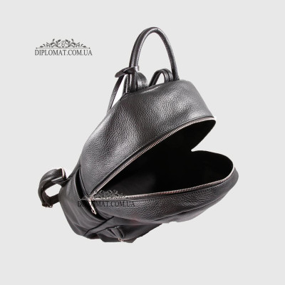 Рюкзак женский Кожаный BELLINI Bruna V0031  BLACK floater Черный