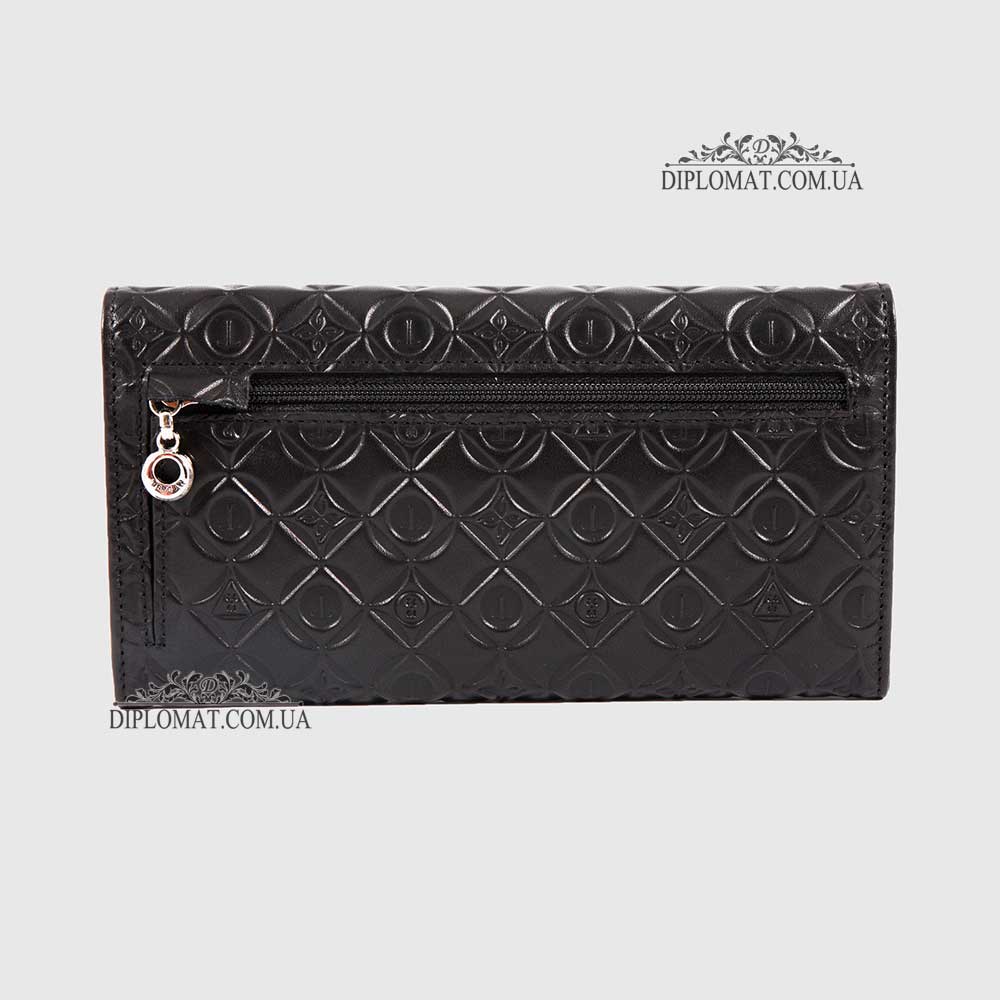 Кошелек женский кожаный TERGAN 5779  SIYAH PALERMO/ORANGE ATLANTIS
