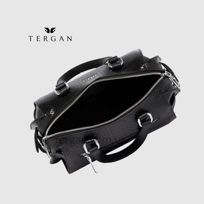 Сумка Женская Кожаная TERGAN 79658  SIYAH PITON / SIYAH ANALIN Черный