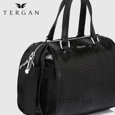 Сумка Женская Кожаная TERGAN 79658  SIYAH PITON / SIYAH ANALIN Черный