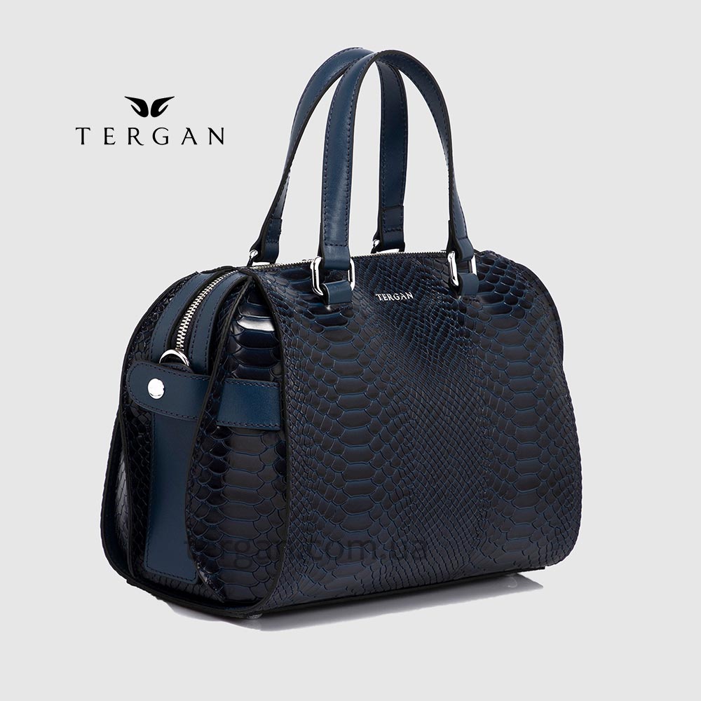 Сумка Женская Кожаная TERGAN 79658  LACIVERT PYTHON