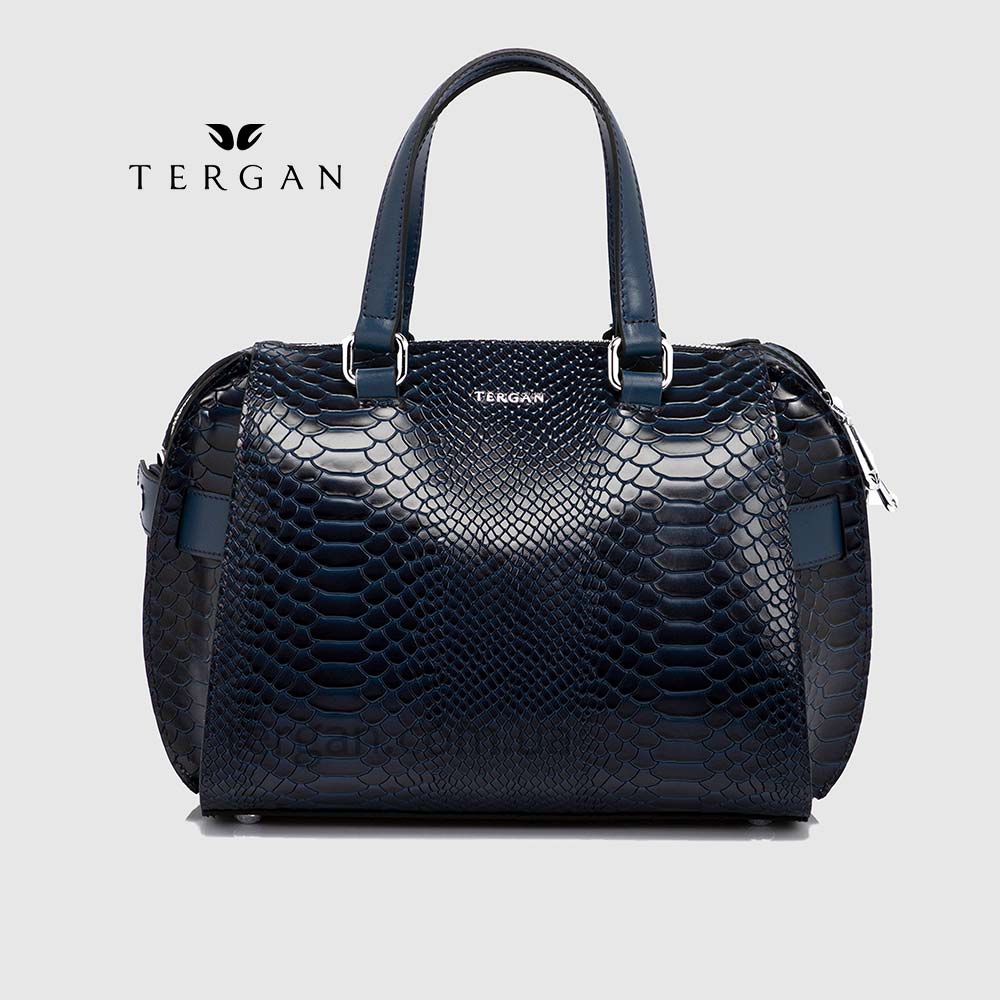 Сумка Женская Кожаная TERGAN 79658  LACIVERT PYTHON