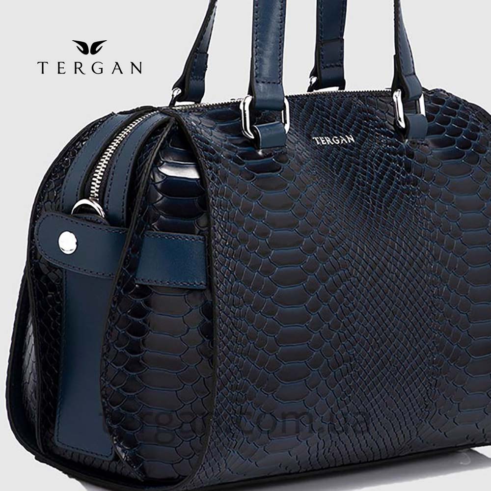 Сумка Женская Кожаная TERGAN 79658  LACIVERT PYTHON