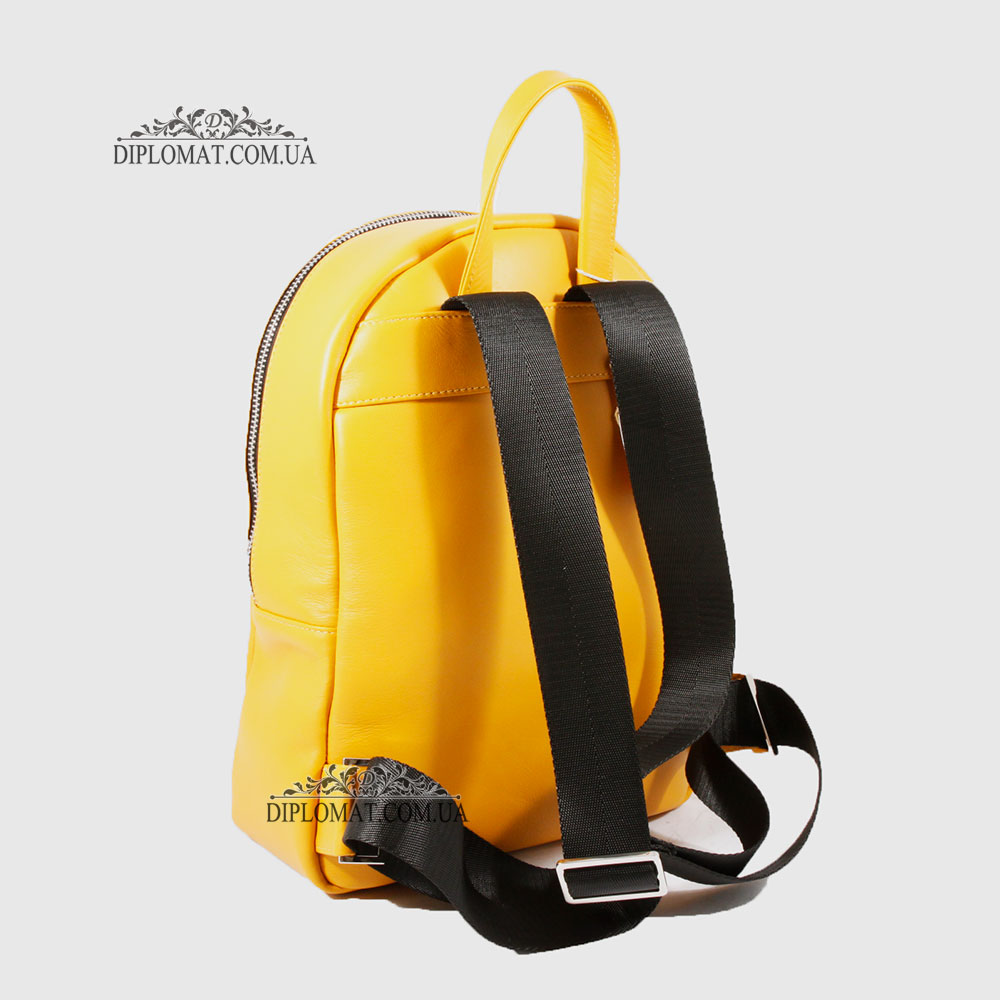 Рюкзак женский VALIENTE 1062 Одно отделение Вертикальные молнии SAUBAGE Yellow Желтый Желтый