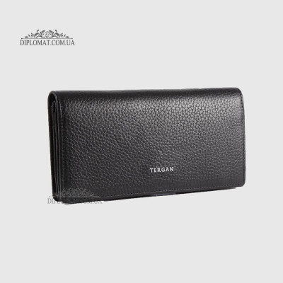Кошелек Органайзер TERGAN 5685 Женский Кожаный На 2 отделения на кнопке  SIYAH FLOATER Черный