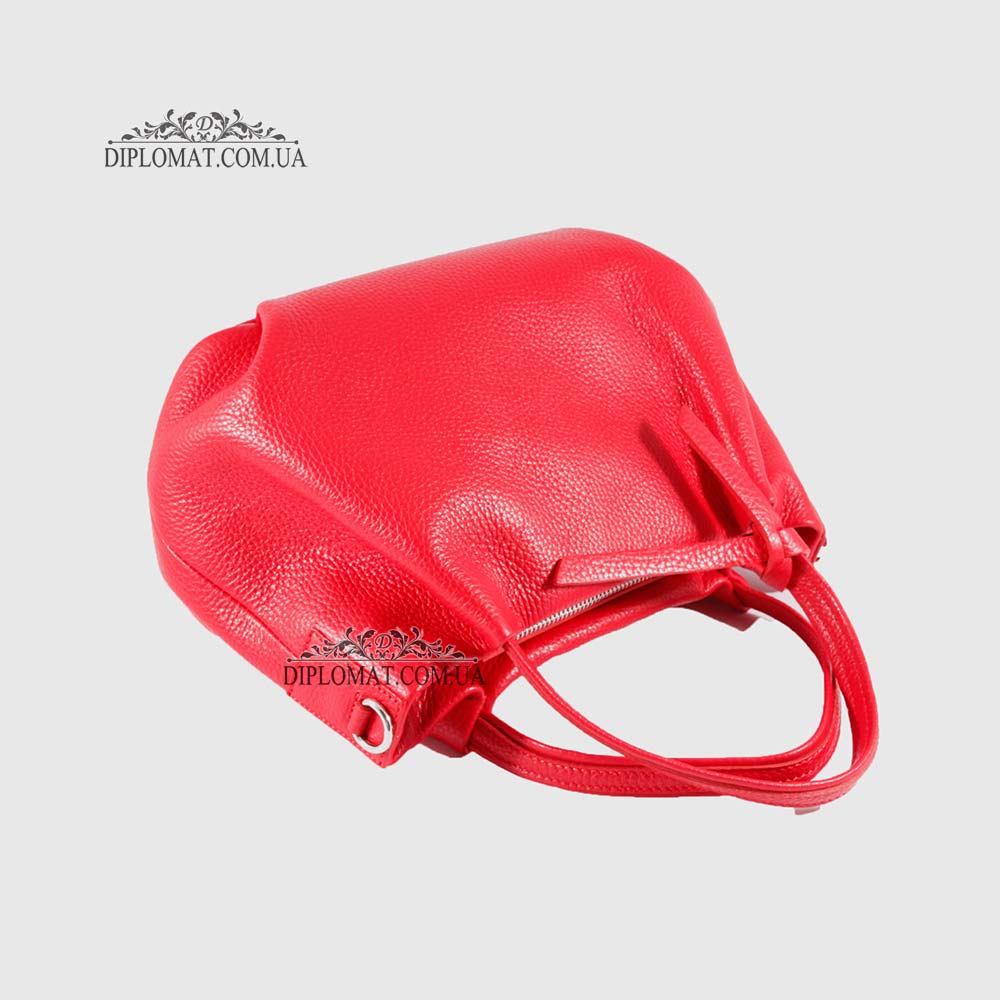 Сумка Женская Кожаная EMANUELA FERRETTI 6883  RED floater Красный/Розовый