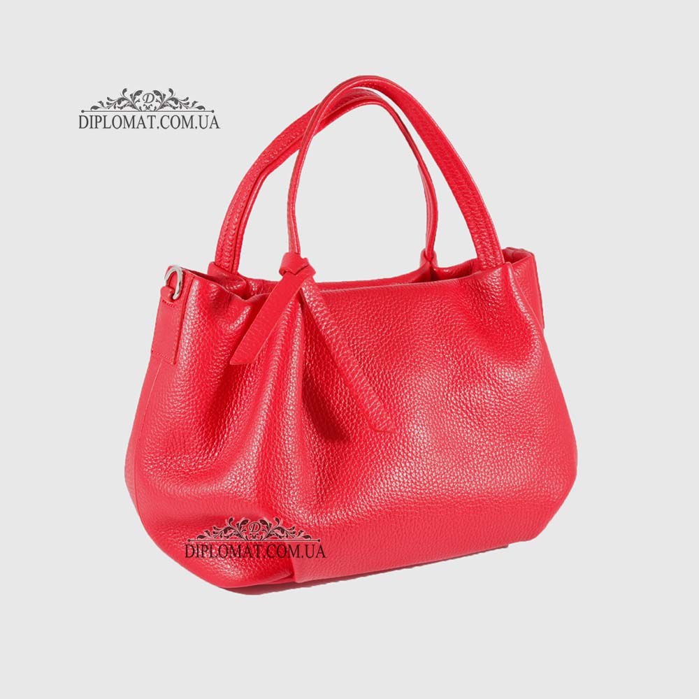 Сумка Женская Кожаная EMANUELA FERRETTI 6883  RED floater Красный/Розовый