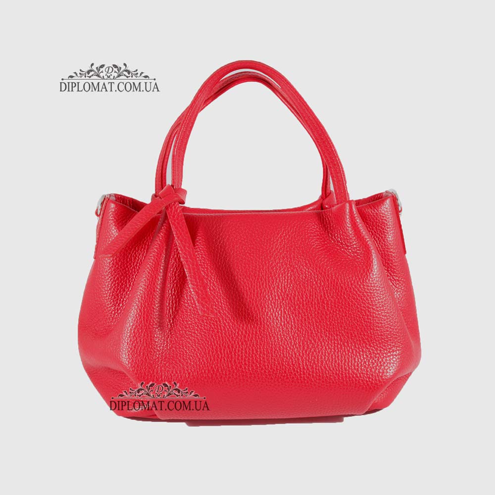 Сумка Женская Кожаная EMANUELA FERRETTI 6883  RED floater Красный/Розовый