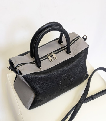 Сумка Женская Кожаная VALIENTE 716 FLOATER BLACK & TAUPE
