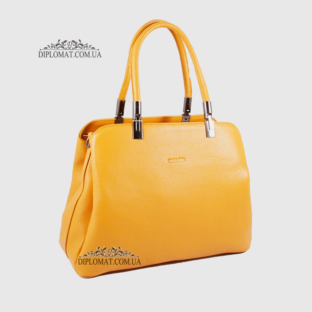 Сумка Женская Кожаная GUARD 604  YELLOW FLOATER Желтый
