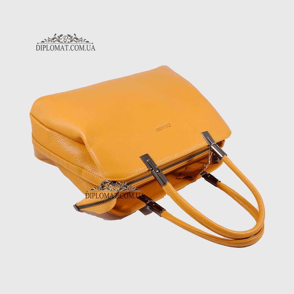 Сумка Женская Кожаная GUARD 604  YELLOW FLOATER Желтый