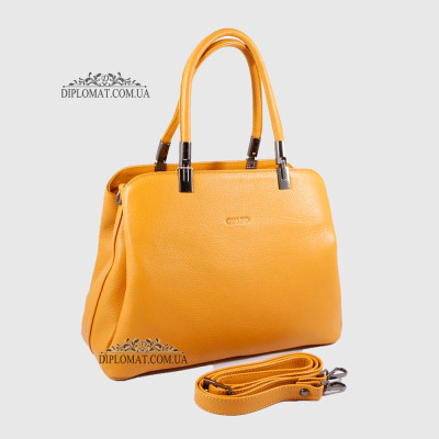 Сумка Женская Кожаная GUARD 604  YELLOW FLOATER Желтый
