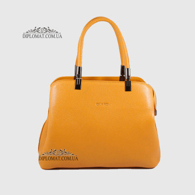 Сумка Женская Кожаная GUARD 604  YELLOW FLOATER Желтый