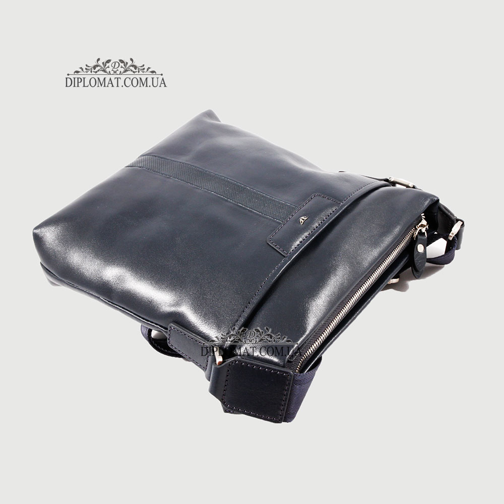 Сумка мужская TERGAN 21320 Кожаная с ремнем через плечо LACIVERT RUSTIC/LACIVERT RUSTIC Синий