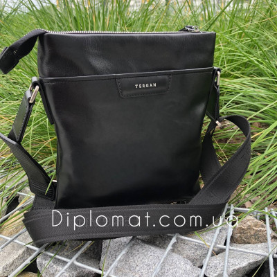 Сумка мужская TERGAN 21320 Кожаная с ремнем через плечо SIYAH RUSTIC/SIYAH RUSTIC Черный