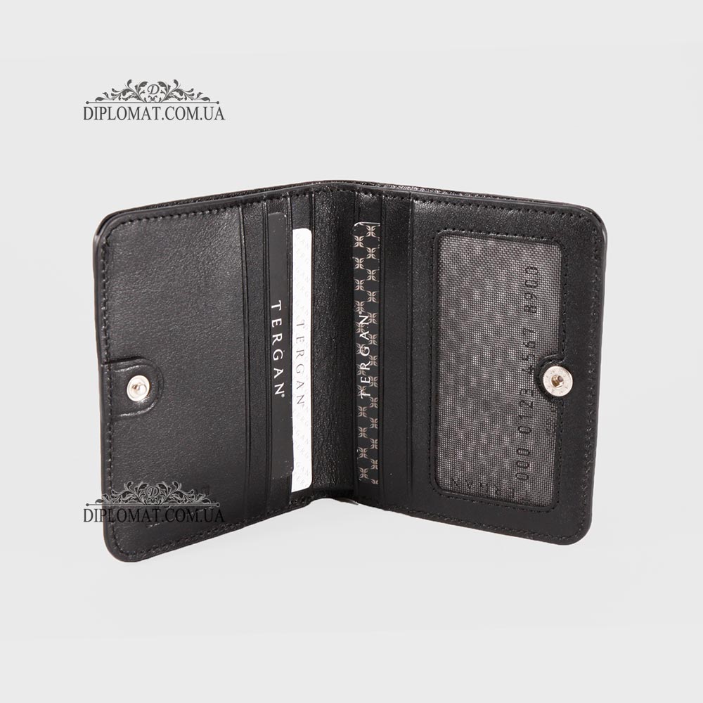 Мужской кожаный Кошелек Портмоне TERGAN 1594 SIYAH  RUSTIC Черный