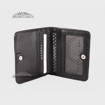 Мужской кожаный Кошелек Портмоне TERGAN 1594 SIYAH  RUSTIC Черный