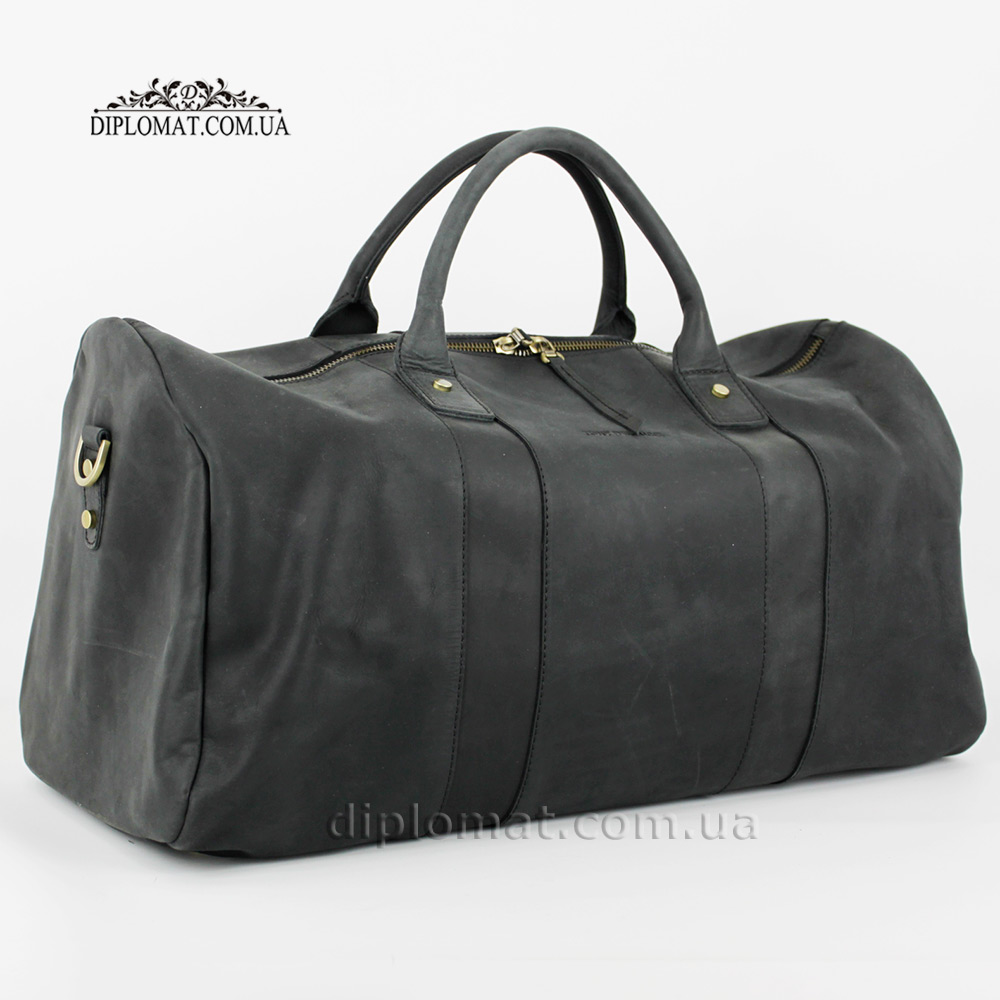 Сумка Дорожная Кожаная TONY BELLUCCI T-5146  01 BLACK Crazy Черный