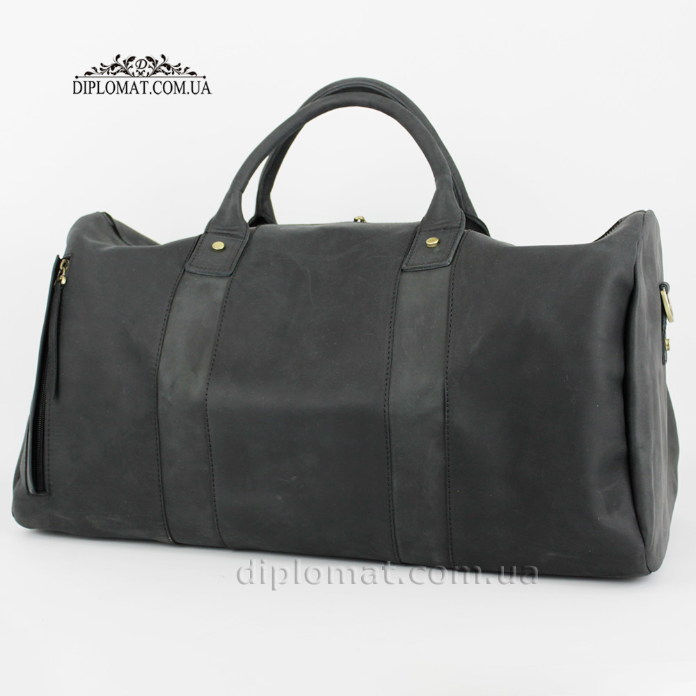 Сумка Дорожная Кожаная TONY BELLUCCI T-5146  01 BLACK Crazy Черный