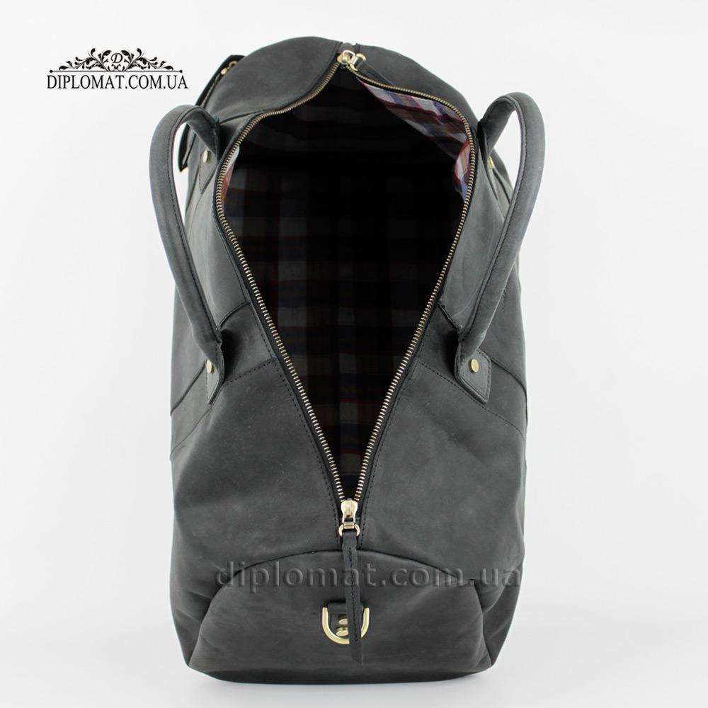 Сумка Дорожная Кожаная TONY BELLUCCI T-5146  01 BLACK Crazy Черный