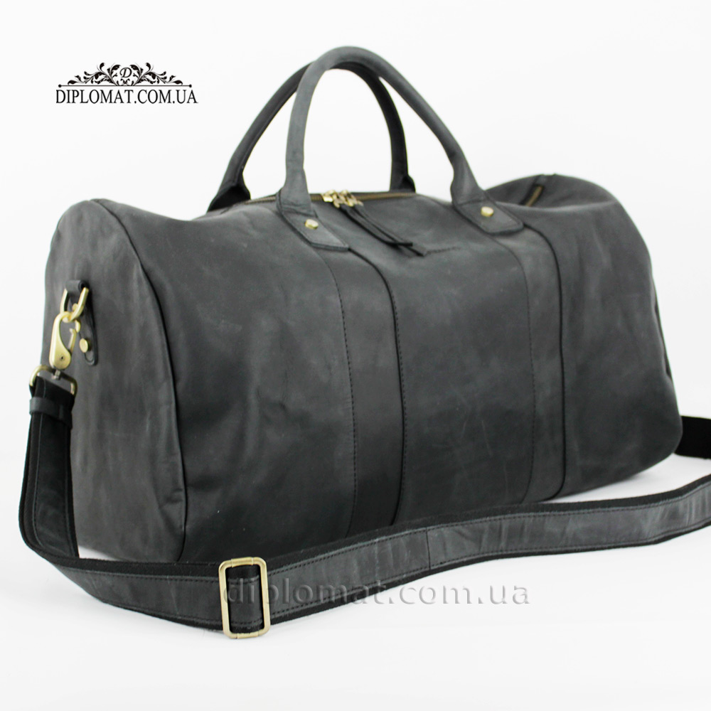 Сумка Дорожная Кожаная TONY BELLUCCI T-5146  01 BLACK Crazy Черный