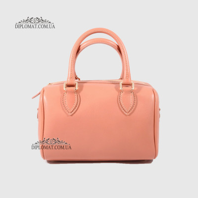 Сумка Бочонок Женская Кожаная BELLINI BP005 Trunk  ROSE smooth Красный/Розовый