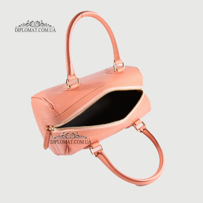 Сумка Бочонок Женская Кожаная BELLINI BP005 Trunk  ROSE smooth Красный/Розовый