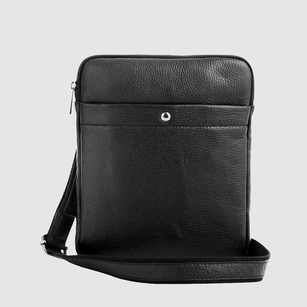Сумка мужская кожаная Через плечо VIRGINIA CONTI 01349  Black Floater