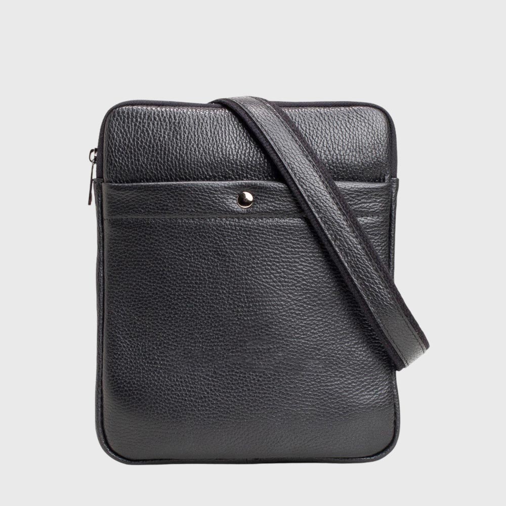 Сумка мужская кожаная Через плечо VIRGINIA CONTI 01349  Black Floater