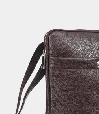 Сумка мужская кожаная Через плечо VIRGINIA CONTI 01349 Brown Floater