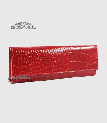 Ключницы кожаные CANPELLINI 143 ANT Большая На карабинах для 6 ключей142 RED CROCO LAK Красный