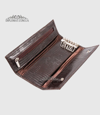 Ключницы кожаные CANPELLINI 143 ANT Большая На карабинах для 6 ключей143 BROWN REPTILE Коричневый