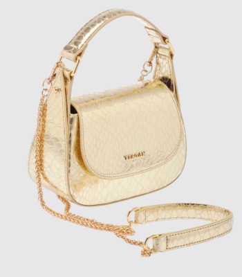 Сумка женская Кросс-боди TERGAN 80199 кожаная GOLD PYTHON