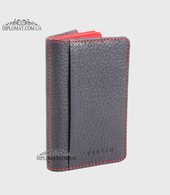Обложка кожаная для ID паспорта TERGAN 1601 LACIVERT FLOATER/KIRMIZI