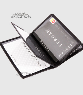 Обложка кожаная для ID паспорта TERGAN 1601 SIYAH FLAMINGO ROLAX