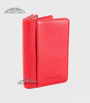 Обложка кожаная для ID паспорта TERGAN 1601 KIRMIZI PALERMO
