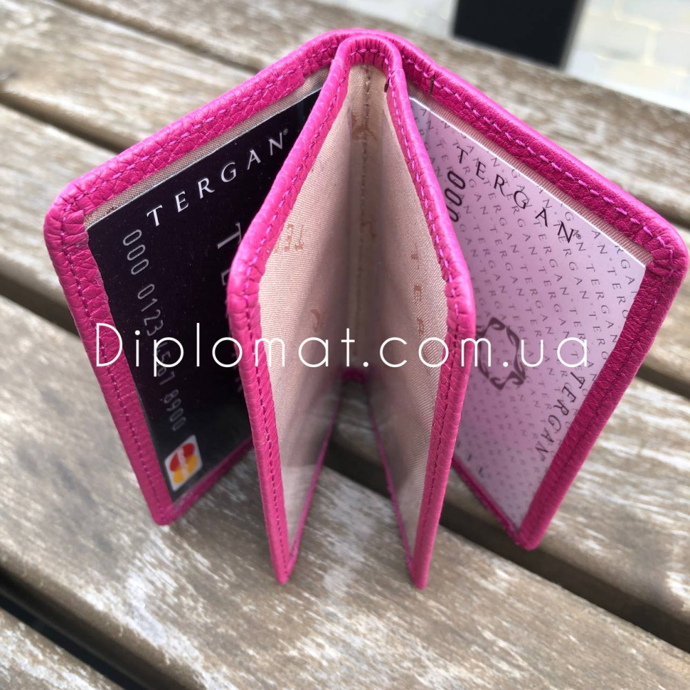 Обложка кожаная для ID паспорта TERGAN 1601  FUJIA FLOATER Сиреневый