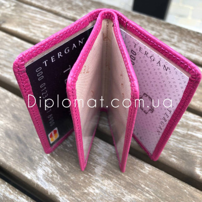 Обложка кожаная для ID паспорта TERGAN 1601  FUJIA FLOATER Сиреневый