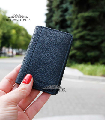 Обложка кожаная для ID паспорта TERGAN 1601 LACIVERT FLOATER Т.Синий