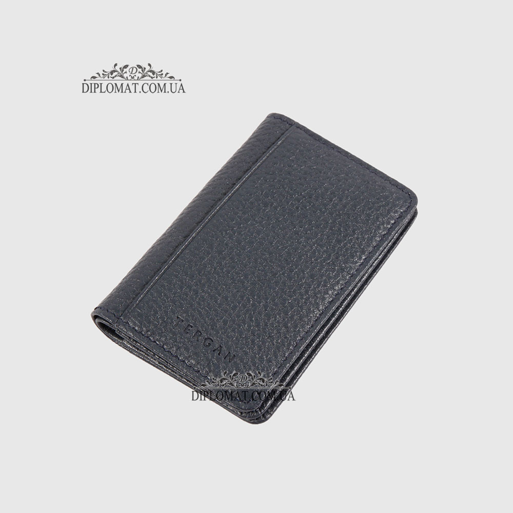 Обложка кожаная для ID паспорта TERGAN 1601  LACIVERT FLOATER Синий