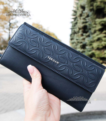 Кошелек женский TERGAN 5793 Кожаный для карточек и денегLACIVERT NAPPA