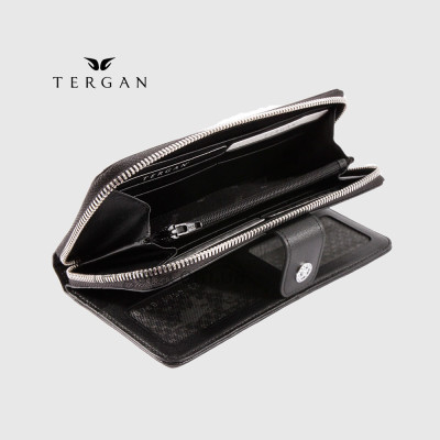 Кошелек на молнии кожаный TERGAN 5789  SIYAH ARSEL Черный Черный