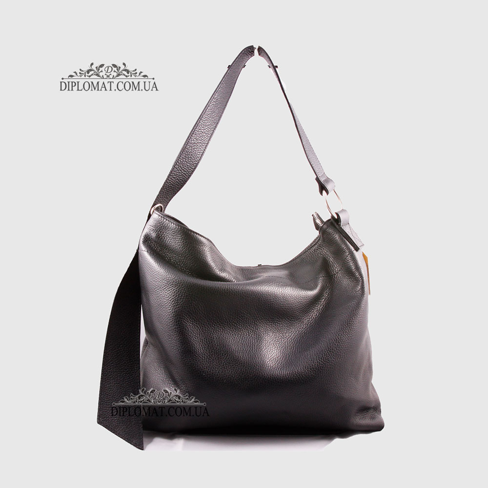 Сумка Женская Кожаная EMANUELA FERRETTI 757  BLACK floater Черный